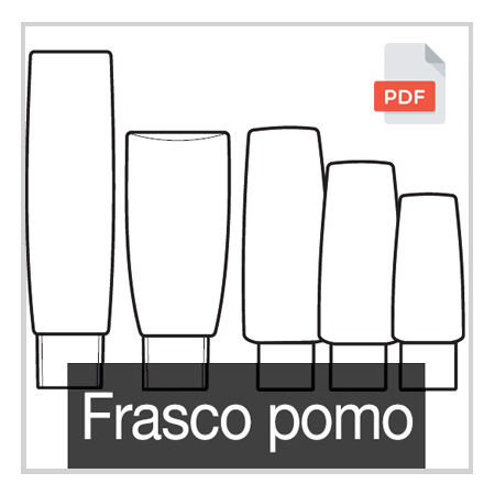 Frasco pomo: 15 ml, 25 ml, 30 ml, 35 ml, 40 ml, 45 ml, 90 ml, 150 ml, 220 ml